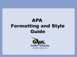Anything you need to know about apa is on those pages but its easy to get overwhelmed by the sheer amount of information. Purdue Owl Apa Style Guide