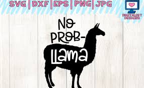 Free alpaca silhouette clip art. No Prob Llama Svg Cute766