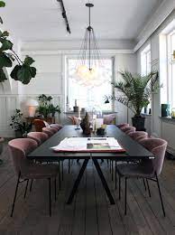 love these blush pink dining chairs dining room inspiration modern dining room house interior