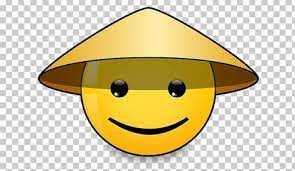 Smiley Asian Conical Hat China Straw Hat Png Free Download