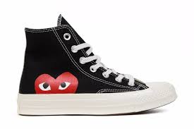 Converse Chuck Taylor All Star 70 Play Comme Des Garcons Converse X Comme Des Garcons Play All Star Chuck 70 Hi Black Trending Sneakers Black High Top Converse Stylish Sneakers