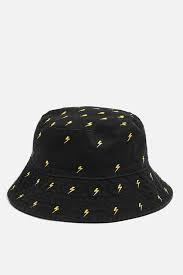 Embroidered Lightning Bucket Hat New In Fashion New In Topshop Bucket Hat Fashion Cute Hats Hat Fashion