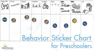 Preschool Sticker Chart The Family Room Bright Horizons