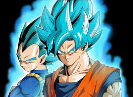 Goku Y Vegeta Ssj Blue Con Trajes Clasicos Goku Y Vegeta Pelo Azul Vegeta Ssj Blue