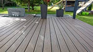 Wpc dielen, splitterfrei, rutschfest, farbbeständig! Trex Dauerdielen Einzigartige Gestaltungsoptionen Mit Gebogenen Dielen