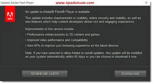 Signing out of account, standby. An Update To Adobe Flash Player Is Available What Should You Do
