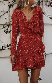 Polka Dot Wrap Dress Fashion Blogger Street Style Wedding Guest Dress Summer