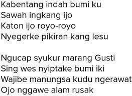 Oleh admindiposting pada 8 mei 2021. Buat Geguritan Bahasa Jawa Tentang Lingkungan 2 Bait Saja Terimakasihh Brainly Co Id