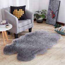 Buy faux fur rugs and get the best deals at the lowest prices on ebay! Silkig Faux Fur Sheepskin Rug Black White Grey Tipped At Troskel