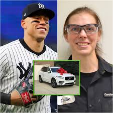 A poor woman working in the maintenance department of the New York Yankees  Training Complex accidentally helped Aaron Judge fix his broken-down car in  the parking lot — and the next morning,