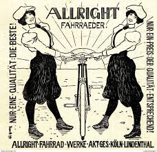 Original Werbung Anzeige 1899 Allright Fahrrader Koln Lindenthal Ca 90 X 85 Mm Werbung Fahrrad Alte Werbung Retrowerbung
