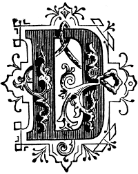 Letter d coloring pages] 4. D Ornamental Letter Clipart Etc Fancy Letter D Lettering Vintage Calligraphy