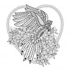Luckily for you, we have some easy and some really challenging images for you to work out. Premium Vector Parrot And Flowers Coloring Pages For Adults