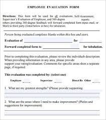 41 Sample Employee Evaluation Forms In Pdf Employee Evaluation Form Evaluation Employee Performance Evaluation
