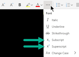 Check spelling or type a new query. Format Text As Superscript Or Subscript Office Support