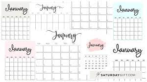 We are trying to cover all the important types of calendar here be it monthly or yearly or holiday calendar. Cute Free Printable January 2022 Calendar Saturdaygift