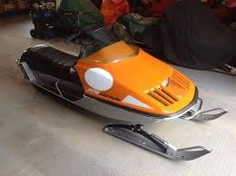 Image result for Orange 1973 Snowmobile