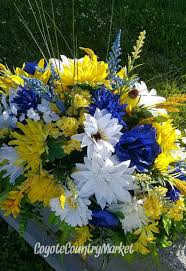 Springfield mo, joplin mo, russellville ar, harrison ar, lebanon mo, aurora mo, rolla mo, mountain grove mo. Cemetery Memorial Day Summer Country Floral Headstone Saddle Yellow Blue White Headstone Saddle Memorial Day Flowers Headstone Flowers Cemetery Flowers Headstones Flower Decorations