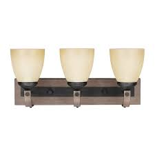 Oak finish bathroom vanities : Sea Gull Lighting 3 Light Corbeille Stardust Cerused Oak Bathroom Vanity Light In The Vanity Lights Department At Lowes Com