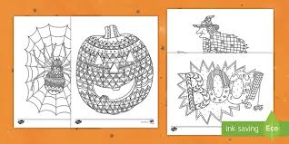 This worksheet is a fun way to get in the halloween spirit while also practicing reading and writing simple sentences! Halloween Mindfulness Coloring Sheets Special Events