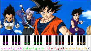 Dragon ball z opening title card in the original japanese version. Cha La Head Cha La Dragon Ball Z Opening Piano Letter Notes
