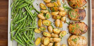 Ranch Pork Chop Sheet Pan Supper Recipe Sheet Pan Suppers Recipes Sheet Pan Recipes Supper Recipes