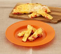 Mushroom and tomato omelet recipe protein rich egg, mushroom, tomato, and cottage cheese breakfast dish. Omelette Fingers Weaning Recipes Meal Ideas Start4life