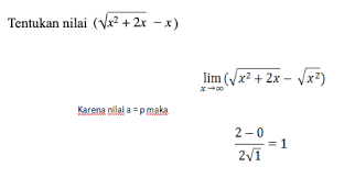 Cara ini dipakai ketika kita menggunakan cara subtitusi langsung tetapi hasilnya , maka fungsi harus. Limit Fungsi Aljabar Matematika Kelas 11 Quipper Blog