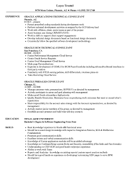 oracle consultant resume samples