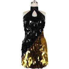 Black And Gold Cocktail Dress Short Handmade Paillette Black And Gold Sequin Dress 219 Liked On Polyvore Featuring Dresses Black Gold Dress Paillette Dress Black An With Images Sequin Dress Short