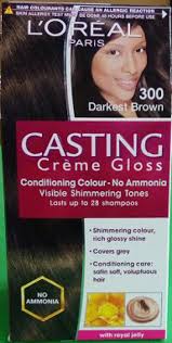 To select the l'oreal hair color that flatters you the most, you should take into. Buy Loreal Paris Casting Creme Gloss Hair Color Dark Brown 300 Get A Trendy Pouch Free Buy Buy Loreal Paris Casting Creme Gloss Hair Color Dark Brown 300 Get A Trendy Pouch