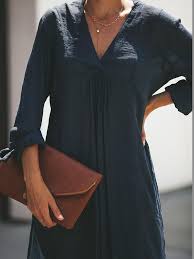 Plus Size M 6xl V Neck Long Sleeve Side Split Shirt Dress Dress Shirt Sleeves Long Sleeve Dress Online Dress Shirts For Women