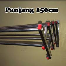 Harga pipa stainless steel jenis ini relatif mahal namun banyak digunakan. Jual Jemuran Dinding Jemuran Tembok Full Stainless Panjang 150cm 7 Palang Terbaru Juni 2021 Blibli