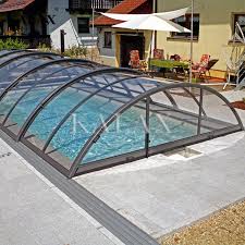 Hot Sale Automatic Pool Cover Aluminum Swimming Pool Enclosure For Sale Https App Alibaba Com Dynamiclin Outdoor Renovation Inflatable Pool Pool Enclosures