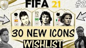 Free fifa 20 icons in various ui design styles for web and mobile. Fifa 21 30 New Icons Wishlist Ft Zico Totti Villa Etc Fifa 21 New Icons Part 2 Youtube