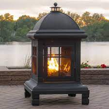 Pagoda Design Bronze Fire Pit Wood Burning Fire Pit Fire Pit Backyard Backyard Fire