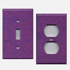 Violet Purple Floral Swirls Light Switch Plates Outlet Plate Covers Decorative Light Switch Covers Light Switch Plate Cover Light Switch Plates