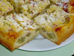 Rhabarberkuchen Mit Quarkcreme Und Streuseln Von Kleinemama3 Chefkoch Rhabarberkuchen Quarkcreme Rhabarberkuchen Rezept
