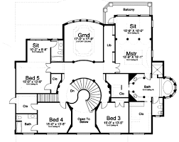 Mansion floor plans also allow for an assortment of special rooms, such as: Classical Style House Plan 5 Beds 7 Baths 5699 Sq Ft Plan 119 363 Houseplans Com
