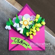 поделки ко дню матери в начальной школе из бумаги Detskie Podelki En Instagram Otkrytka Na 8 Marta Cvety V Konverte Dlya Takoj Podelki Nuzhno Sde V 2020 G Detskie Podelki Idei Dlya Podelok Karty Ruchnoj Raboty