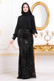Neva Style Black Hijab Evening Dress 45820s Neva Style