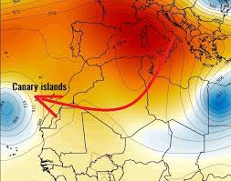 You still don't know the canary islands? A Severe Calima Winds Fuel Fires And Delivers A Massive Dust Storm Into The Canary Islands From The Morrocan Desert Severe Weather Europe