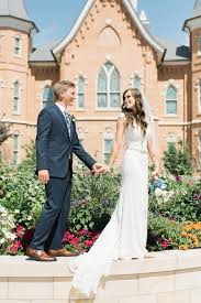 Brick Canvas Wedding Filled With Fun Dancing And Donuts Lehi Utah Temple Wedding Temple Wedding Photography Wedding Dresses Lds
