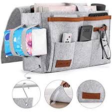 Amokee Betttasche Sofa Organizer Anti Rutsch Aufbewahrungstasche Dicke Filz Nachttisch Tasche Sofa Hangeaufbewahr Hangeaufbewahrung Aufbewahrung Fernbedienung