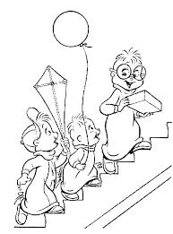 Touch device users, explore by touch or with swipe gestures. Awesome Alvin And The Chipmunks Colouring Pages