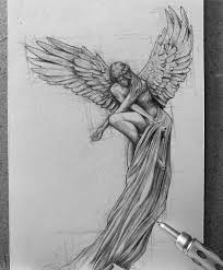 These are good pencils for sketching lightly but also allow you to go a little darker when needed for shading. Pin By Marcus Jancus On Art Cool Art Drawings Angel Drawing Art Sketches