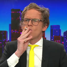 GB News host lights up cigarette