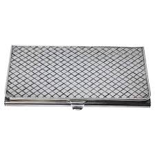 We offer free engraving and free shipping on all of our business card holders and cases. Bottega Veneta Intrecciato Argento Antique Silver Business Card Holder Bottega Veneta Tlc