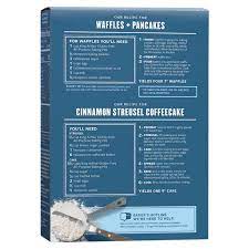 Makes sixteen 4 pancakes or six 6 waffles. Product Details