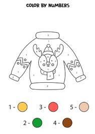 Dec 04, 2016 · 16 ugly christmas sweater colouring pages. Premium Vector Coloring Page With Cute Cartoon Christmas Tree Color By Numbers Educational Math Game For Kids